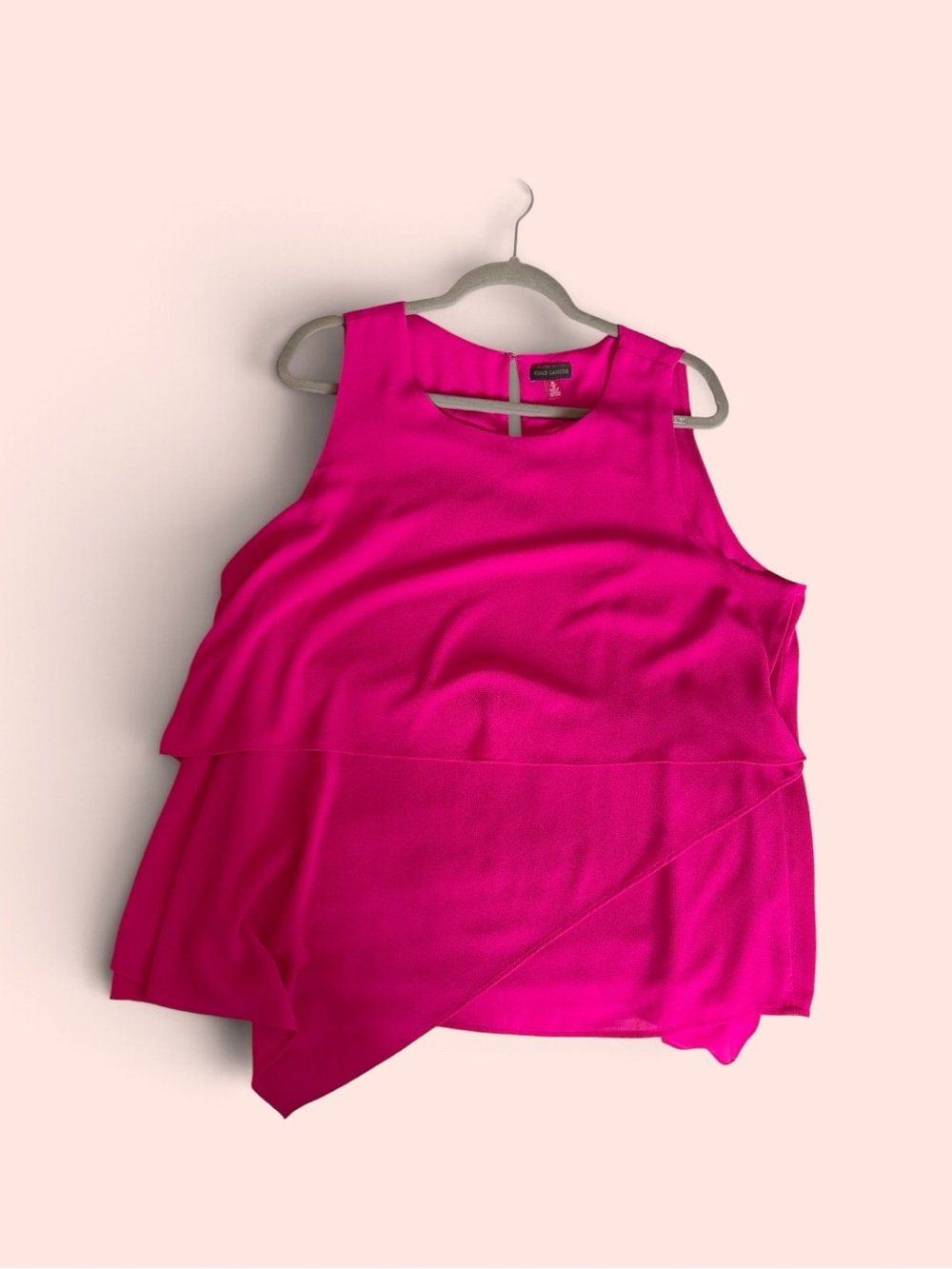 Vince Camuto Bright Pink Layered Asymmetrical Camisole